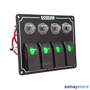 Goldsea Switch Panel Otomatik Sigortalı Sigorta Paneli - Yeşil Led